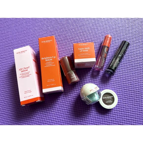 Ulta Makeup Skincare Bundle: Serum, Lip Mask, Blush, Lip Oil, Eye Shadow NEW - Picture 1 of 5